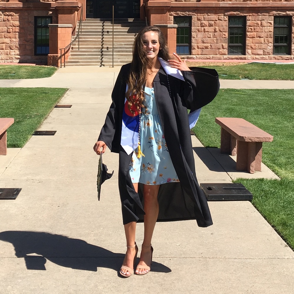 Baby blue floral dress